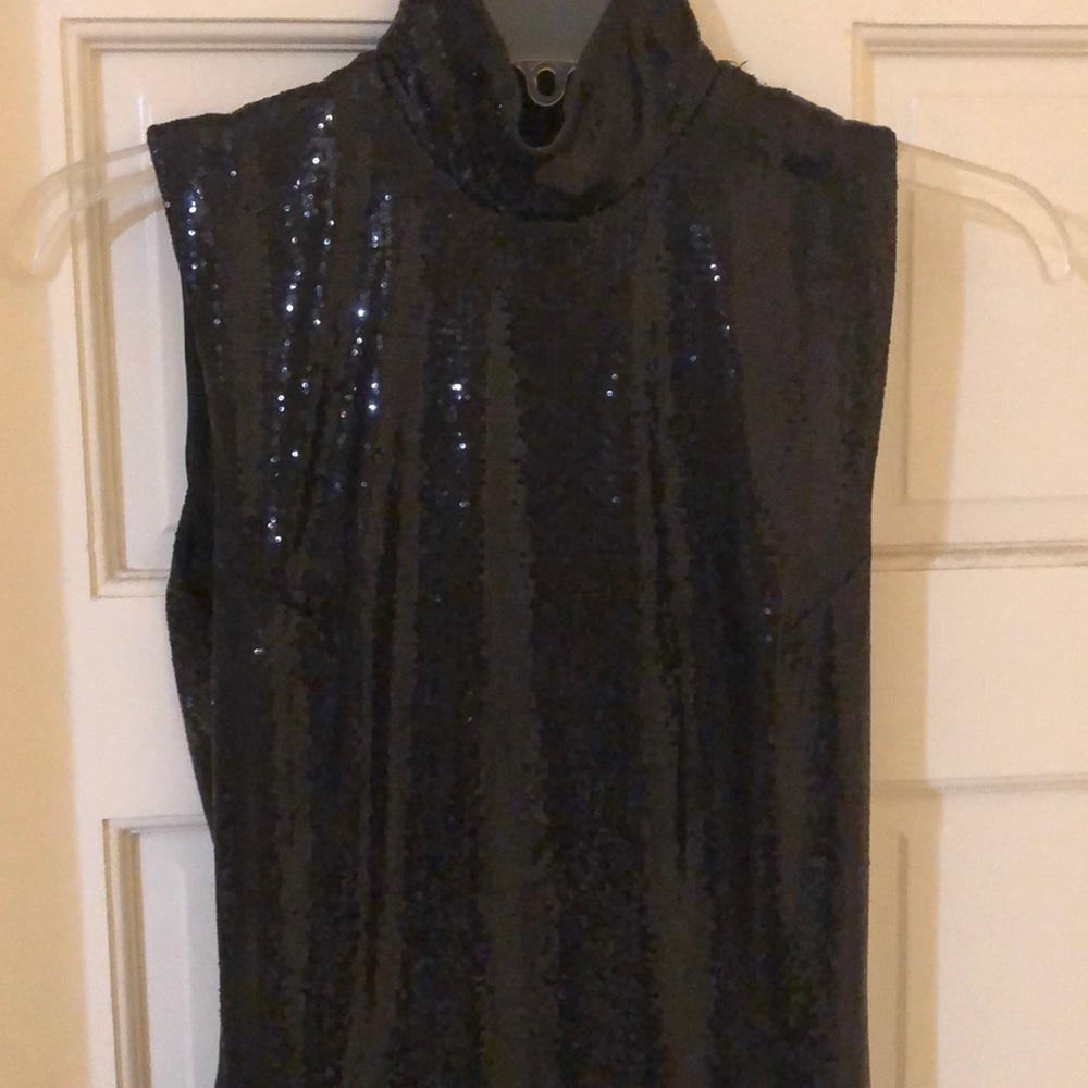 Galvan Sequin Mock Neck Gown - Picture 6 of 6